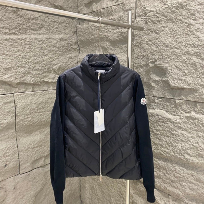 042067 Women's knitted spliced down jacket clothing